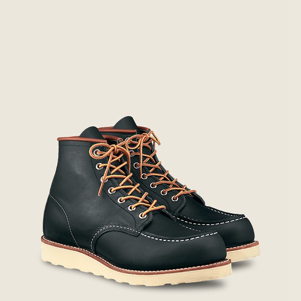 Red Wing Heritage Bot Erkek - Classic Moc - 6-Inch Portage Deri - Lacivert - 16ZNADWBP